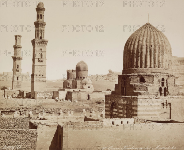 Tombs of the Mameluks, Cairo, 19th century. Creator: Maison Bonfils.
