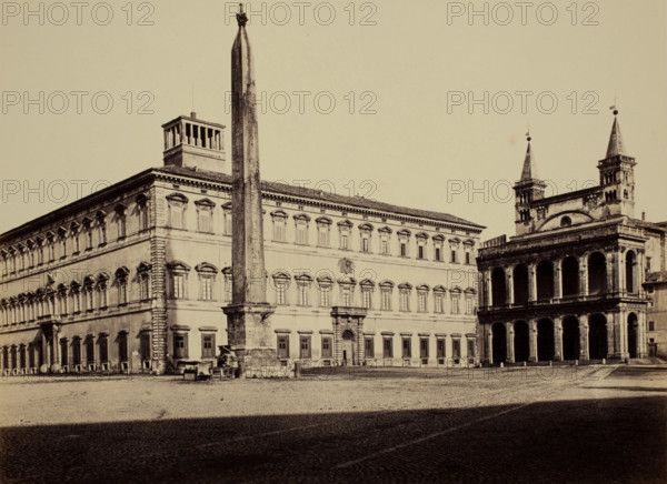 Piazza S. Giovanni in Laterano, Rome, between 1850 and 1870. Creator: Robert MacPherson.