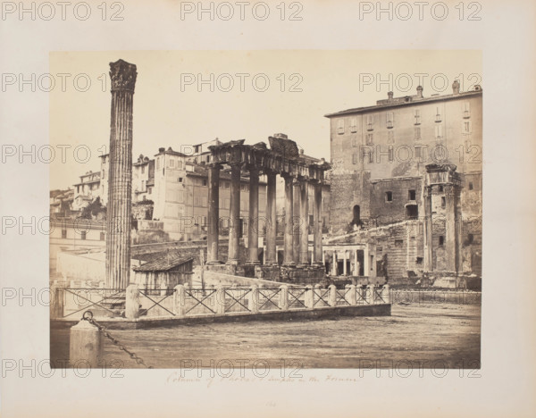 Column of Phocas and Temples in the Forum, between 1811 and 1872. Creator: Robert MacPherson.