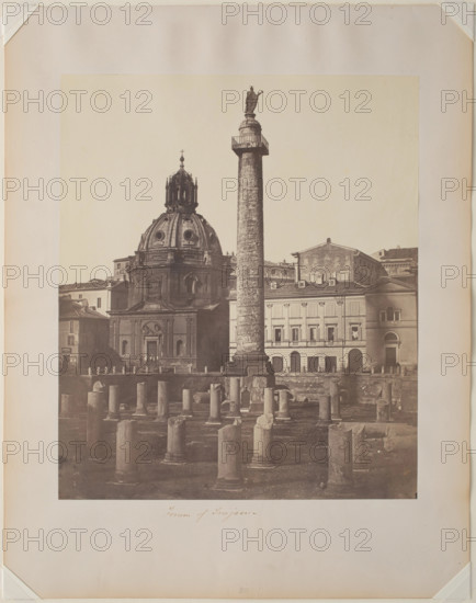 Forum of Trajan, between 1850 and 1870. Creator: Robert MacPherson.