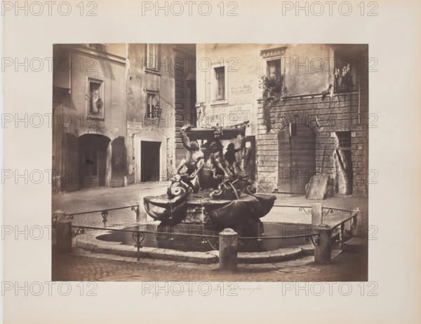 Piazza and Fountain of the Tartarughe, between 1811 and 1872. Creator: Robert MacPherson.