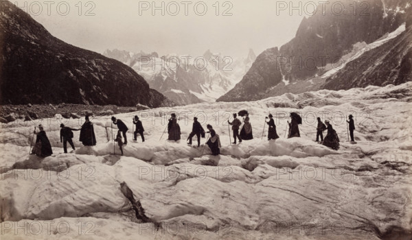 Glacier at Chamounix, France, c1880. Creator: Unknown.