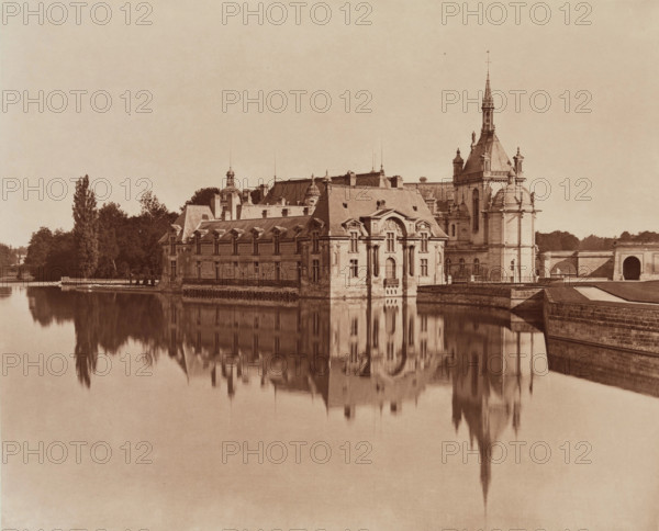 Chateau, Chantilly, between 1867 and 1870. Creator: Adolphe Braun.