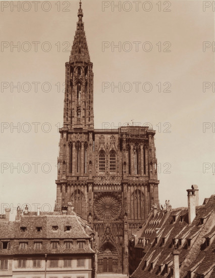 Notre Dame Cathedral, Strasbourg, between 1867 and 1870. Creator: Adolphe Braun.