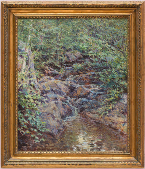 Landscape with Waterfall, c1890. Creator: Robert Reid.