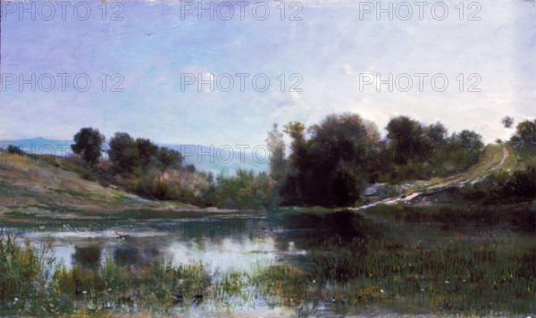 Pond at Gylieu, between 1854 and 1869. Creator: Charles Francois Daubigny.