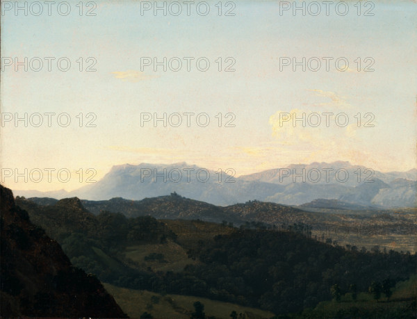 The Sabine Mountains, late 18th or early-mid 19th century. Creator: Jean Joseph Xavier Bidauld.