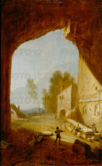 The Inn at the Grotto of Egeria, c1640. Creator: Bartholomeus Breenbergh.