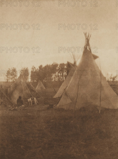 A Cree Camp, 1926. Creator: Edward Sheriff Curtis.
