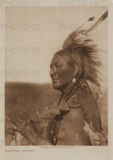 Black Man, Arapaho, 1927. Creator: Edward Sheriff Curtis.