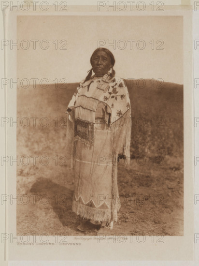 Woman's Costume, Cheyenne, 1927. Creator: Edward Sheriff Curtis.
