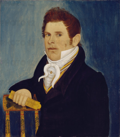 Man with Folding Rule, c1820. Creator: Wilkinson Limner.