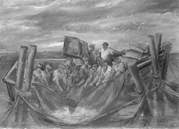 Lake Huron Fishermen, 1942. Creator: Carlos Lopez.