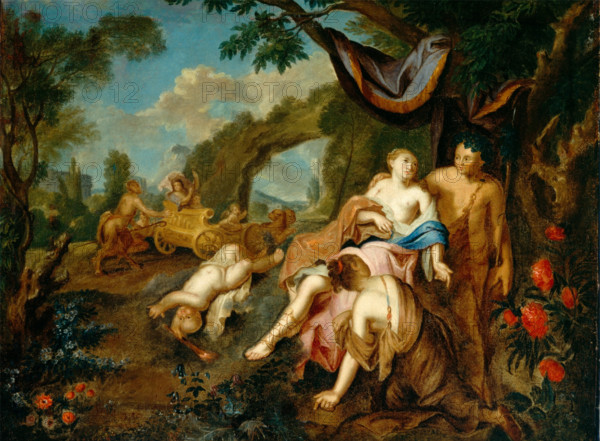 Bacchus and Ariadne, between 1720 and 1730. Creator: Gustavus Hesselius.