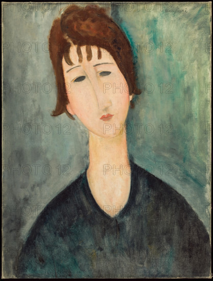 A Woman, 1917-1920. Creator: Amadeo Modigliani.