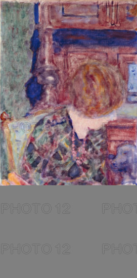 Woman with Dog, 1924. Creator: Pierre Bonnard.