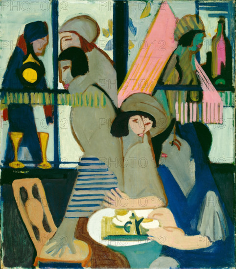Cafe, 1928. Creator: Ernst Kirchner.