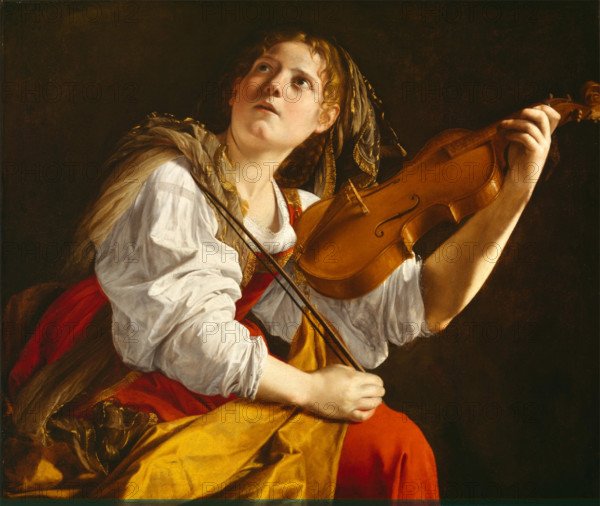 Young Woman with a Violin (Saint Cecilia), c1612. Creator: Orazio Gentileschi.