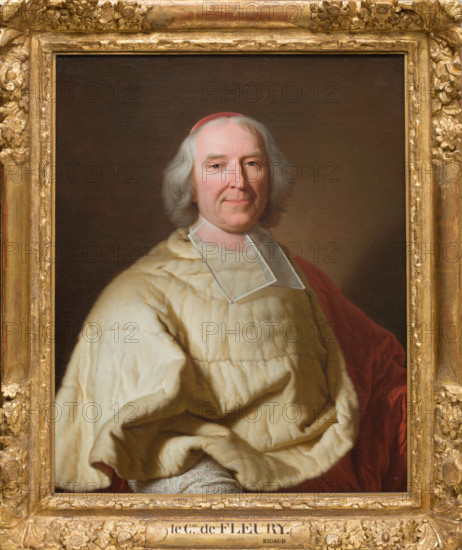 Cardinal Andre Hercule de Fleury, c1728.  Creators: Workshop of Hyacinthe Rigaud, Hyacinthe Rigaud.