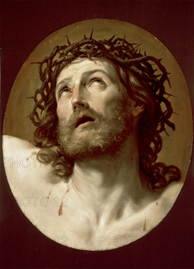 Head of Christ Crowned with Thorns, early 1630s. Creator: Guido Reni.