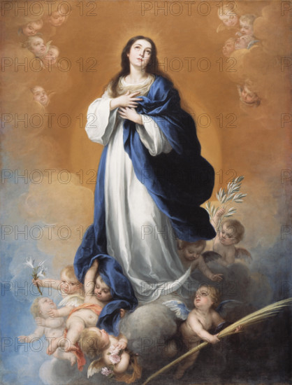 The Immaculate Conception, 17th century. Creator: Workshop of Bartolome Esteben Murillo.