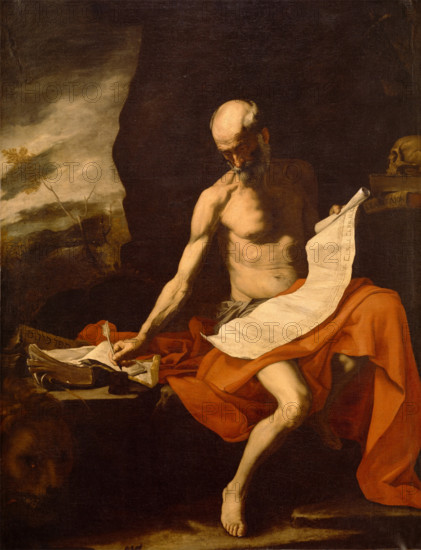 Saint Jerome in the Wilderness, between 1645 and 1685. Creator: Workshop of Jusepe de Ribera.