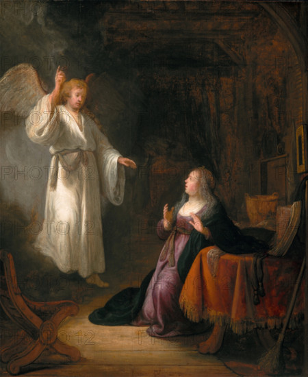 The Annunciation, between 1650 and 1655. Creator: School of Rembrandt Harmensz van Rijn.