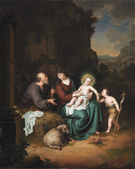 The Holy Family and Saint John the Baptist, 1708. Creator: Willem van Mieris.