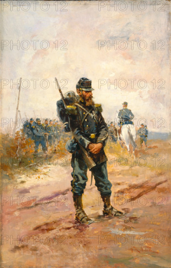 A Soldier, c1860-1885. Creator: Alphonse de Neuville.