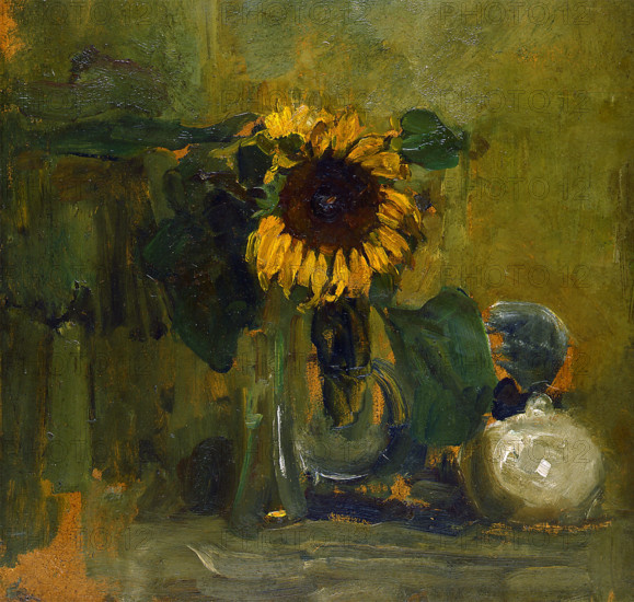 Still Life with Sunflower, 1907. Creator: Piet Mondrian.