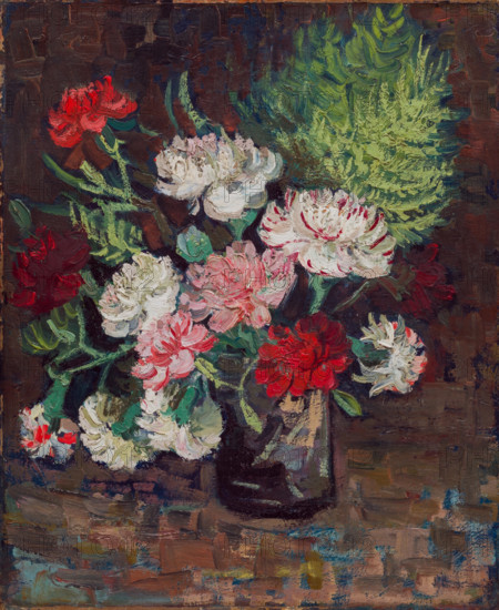 Vase with Carnations, 1886. Creator: Vincent van Gogh.