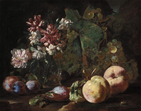 Still Life of Fruit and Flowers, between 1670 and 1680. Creator: Abraham Brueghel.