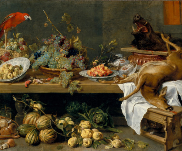 Still Life with Fruit, Vegetables and Dead Game, c.between 1635 and 1637. Creator: Frans Snyders.