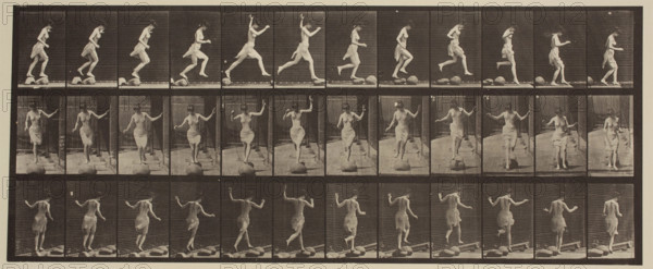 Plate 170 from Animal Locomotion, 1887. Creator: Eadweard J Muybridge.