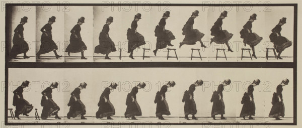 Plate 156 from Animal Locomotion, 1887. Creator: Eadweard J Muybridge.
