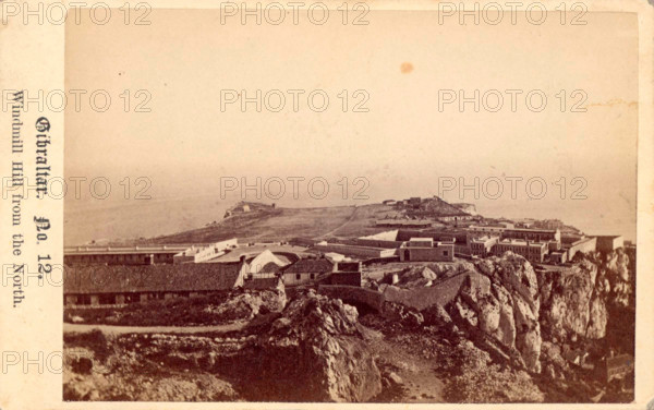 Gibraltar, Windmill Hill from the North, 19th century. Creator: Anon.