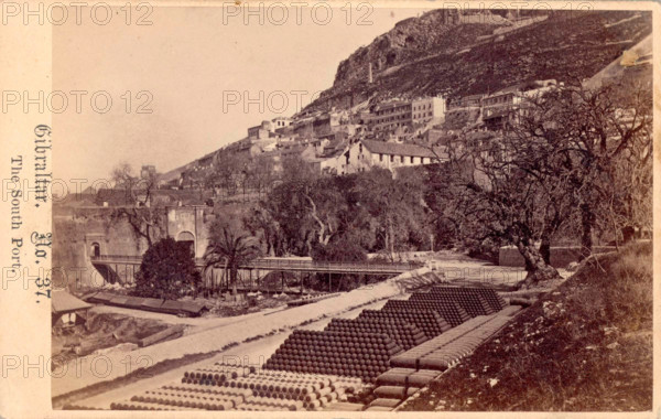 Gibraltar, The South Port, 19th century. Creator: Anon.