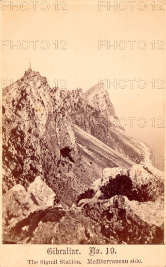The Signal Station, Mediterranean Side, Gibraltar, 19th century. Creator: Anon.