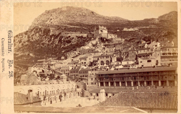 Casemate Square, Gibraltar, 19th century. Creator: Anon.
