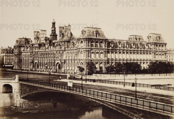 Hotel de Ville, Paris, between 1849 and 1864. Creator: Edouard Baldus.