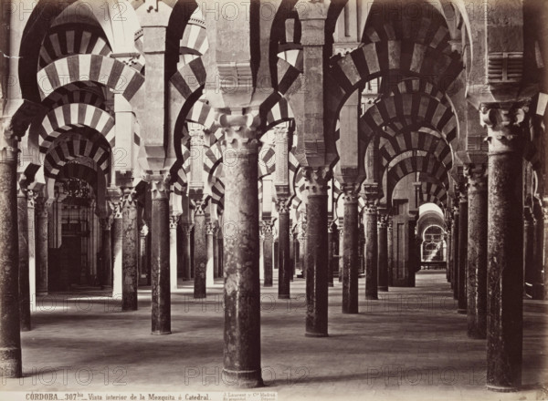 Cordoba, Vista Interior de la Mezquita O Cathedral, c1860. Creator: Juan Laurent.