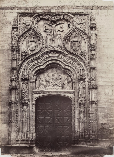 Entrance, Church of Santa Cruz, Segovia, between 1880 and 1890. Creator: Juan Laurent.