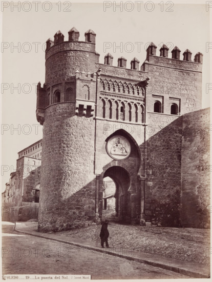 Gate of the Sun, Toledo, Spain, between 1875 and 1892. Creator: Juan Laurent.