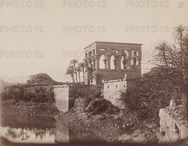 Kiosk of Trajan (Pharoah's Bed) on the Island of Philae, 19th century. Creator: Pascal Sébah.