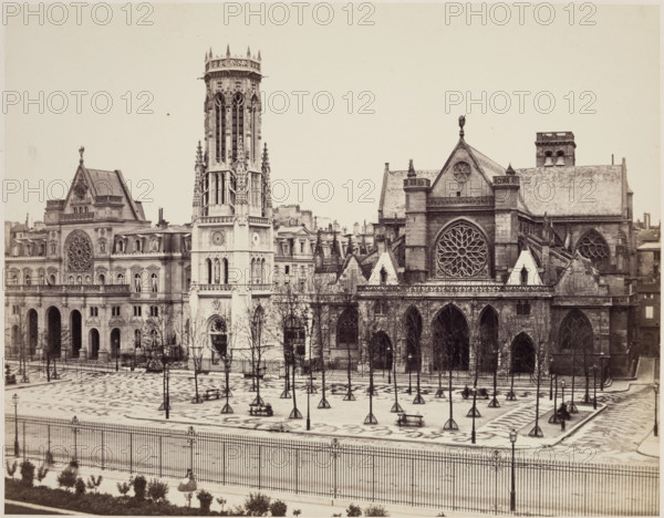Saint Germain l'Auxerrois, Paris, between 1860 and 1870. Creator: Edouard Baldus.