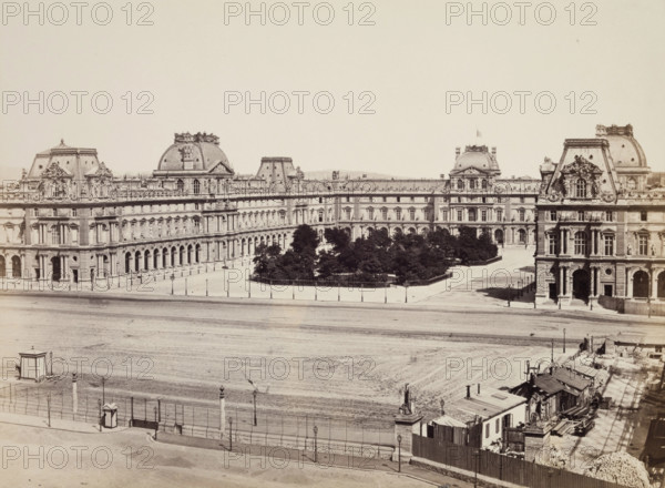 General View of the Louvre, Paris, between 1860 and 1870. Creator: Edouard Baldus.