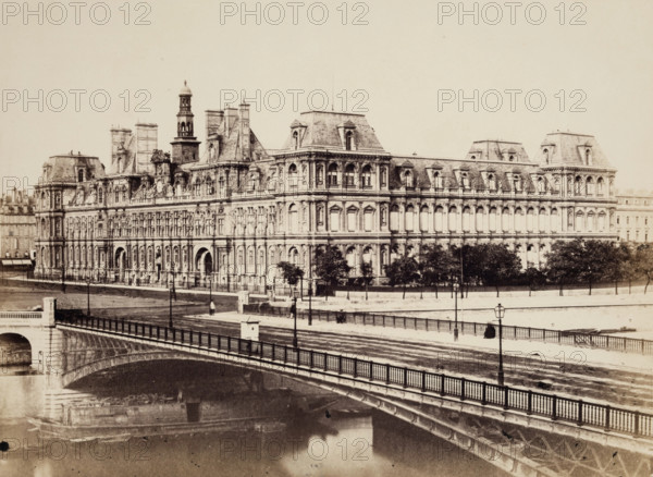 Hotel de Ville, Paris, between 1849 and 1864. Creator: Edouard Baldus.