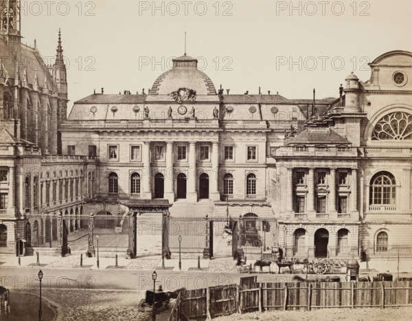 Palace of Justice, Paris, between 1860 and 1870. Creator: Edouard Baldus.