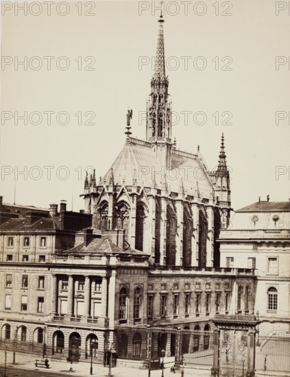 Sainte-Chapelle, Paris, between 1860 and 1870. Creator: Edouard Baldus.