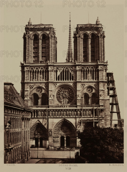 Notre Dame, between 1860 and 1870. Creator: Edouard Baldus.